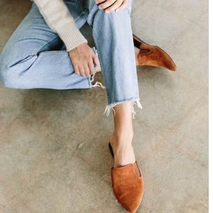 Jenni Kayne suede mules.